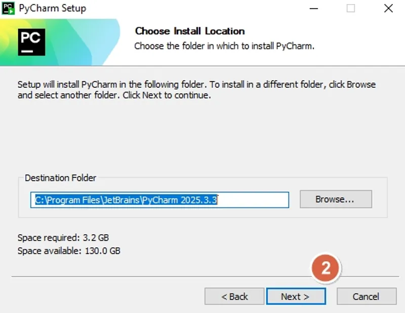 مراحل نصب PyCharm