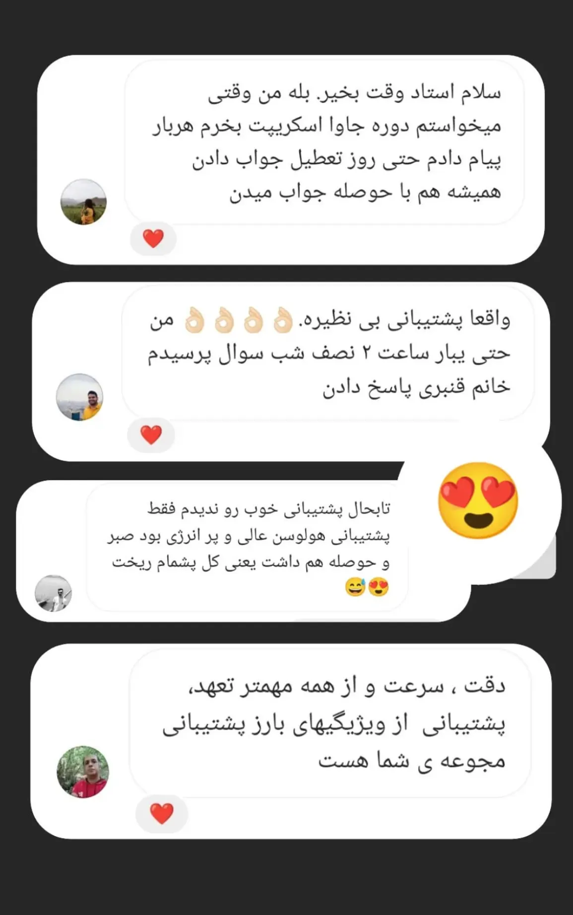 فیدبک پشتیبانی هولوسن ۱