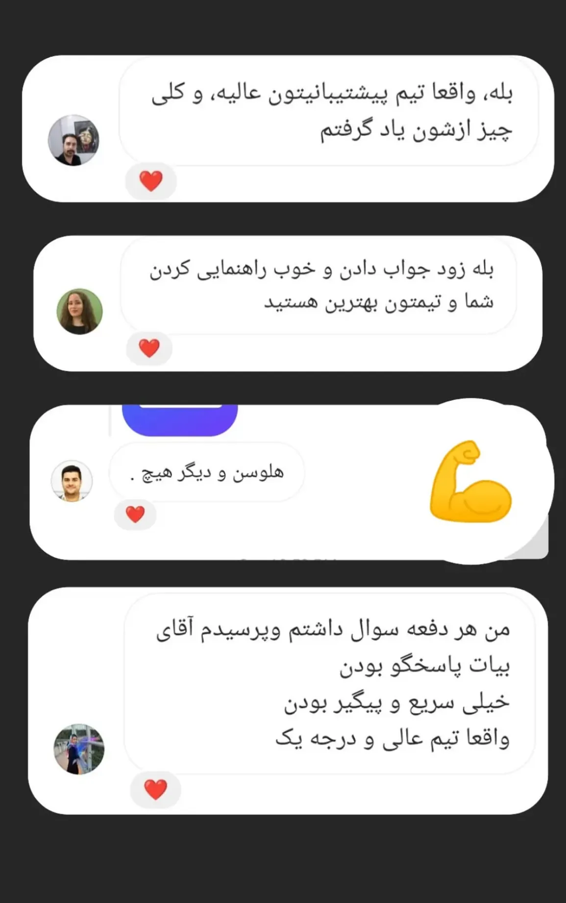 فیدبک پشتیبانی هولوسن ۳
